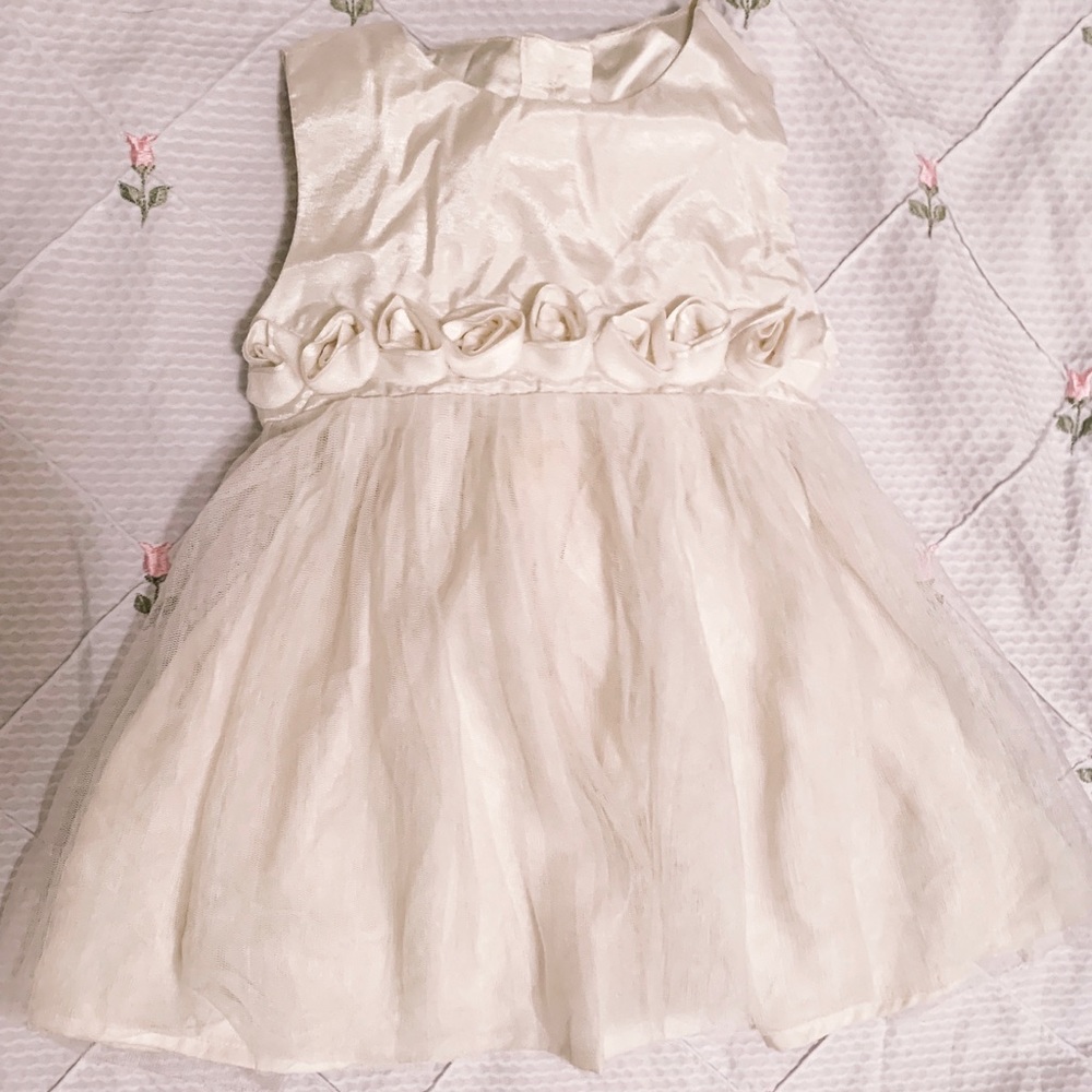 Satin & Tulle Dress w/ Floral Details ✨